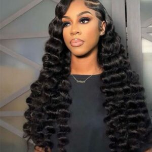 28″ Full Lace HD Wavy Deep Wig